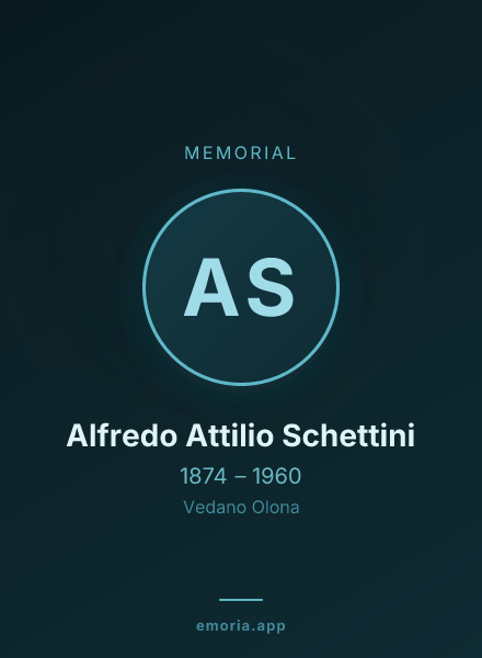 Memorial portrait of Alfredo Attilio Schettini