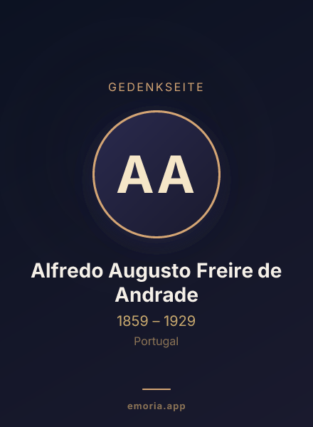 Gedenkportrait von Alfredo Augusto Freire de Andrade