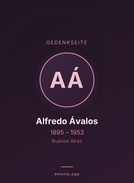 Gedenkportrait von Alfredo Ávalos