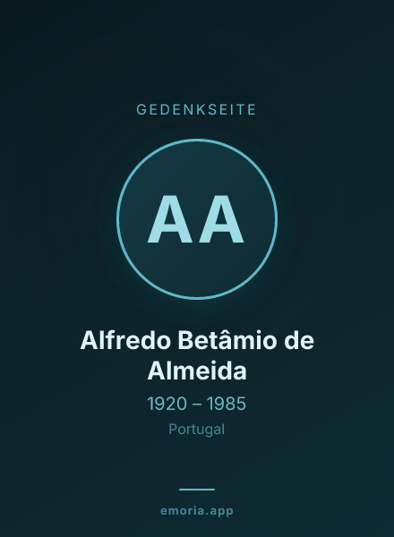 Gedenkportrait von Alfredo Betâmio de Almeida