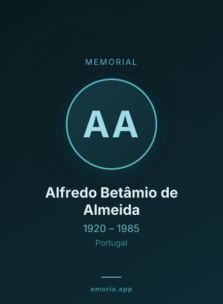 Memorial portrait of Alfredo Betâmio de Almeida