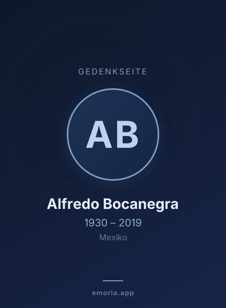 Gedenkportrait von Alfredo Bocanegra