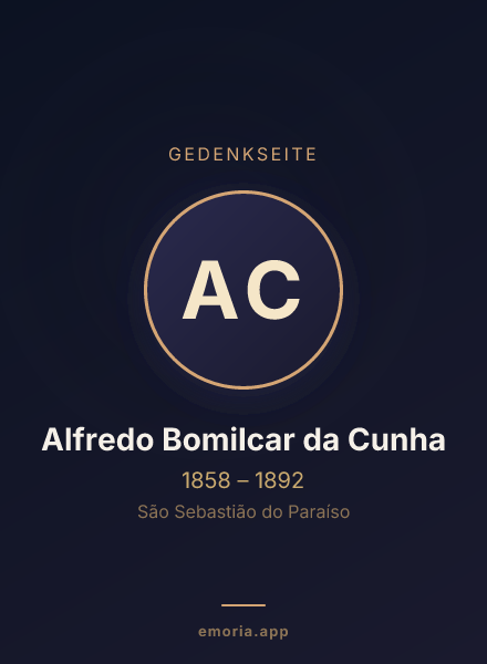 Gedenkportrait von Alfredo Bomilcar da Cunha