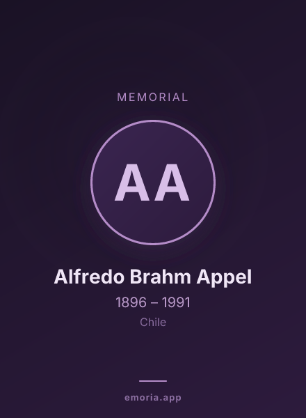 Memorial portrait of Alfredo Brahm Appel