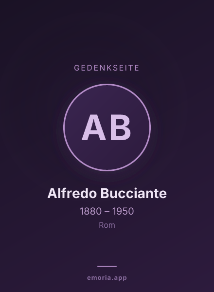 Gedenkportrait von Alfredo Bucciante