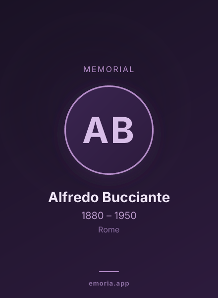 Memorial portrait of Alfredo Bucciante