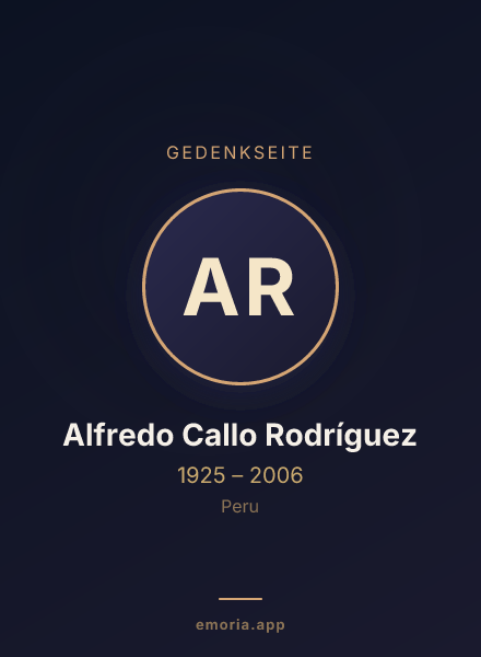 Gedenkportrait von Alfredo Callo Rodríguez