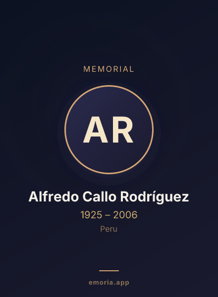 Memorial portrait of Alfredo Callo Rodríguez