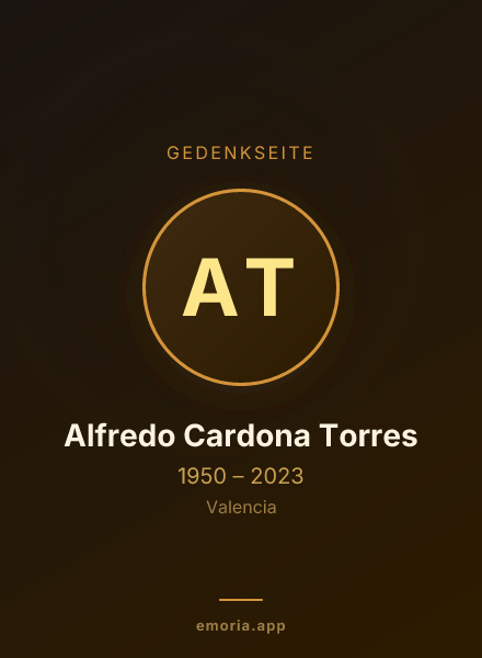 Gedenkportrait von Alfredo Cardona Torres