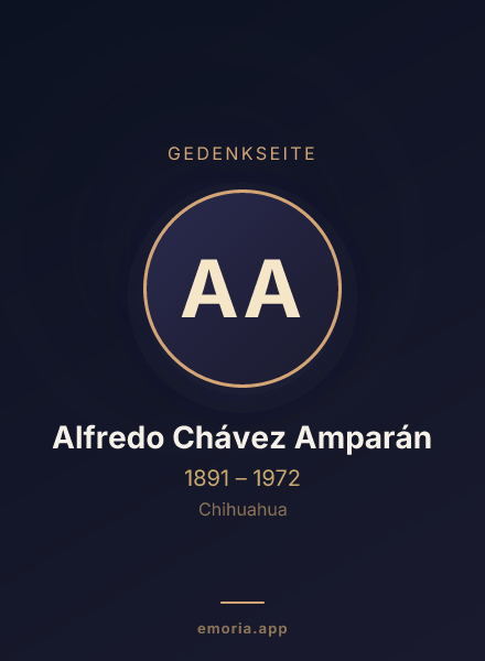 Gedenkportrait von Alfredo Chávez Amparán