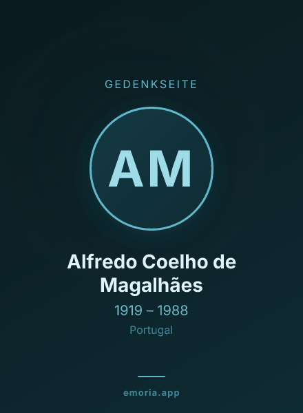 Gedenkportrait von Alfredo Coelho de Magalhães