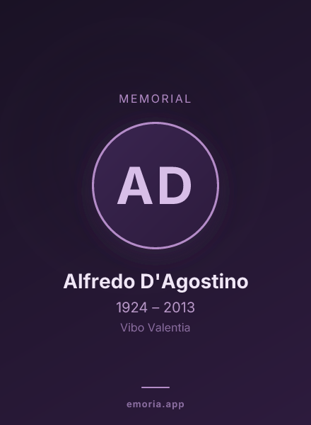 Memorial portrait of Alfredo D'Agostino