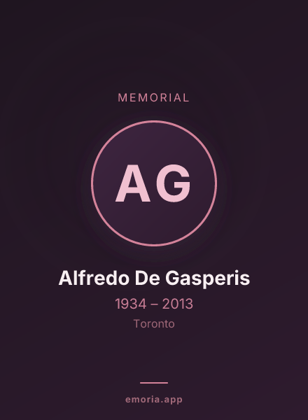 Memorial portrait of Alfredo De Gasperis