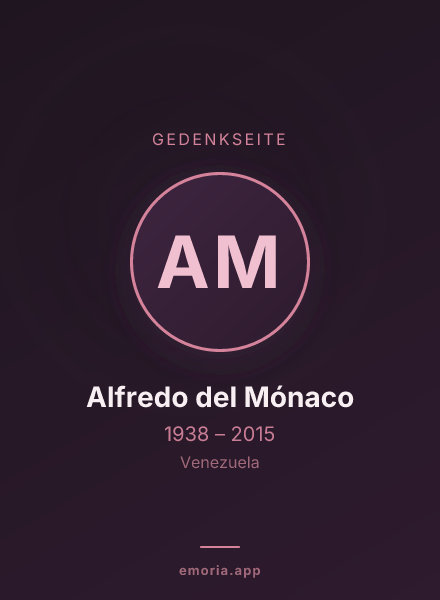 Gedenkportrait von Alfredo del Mónaco