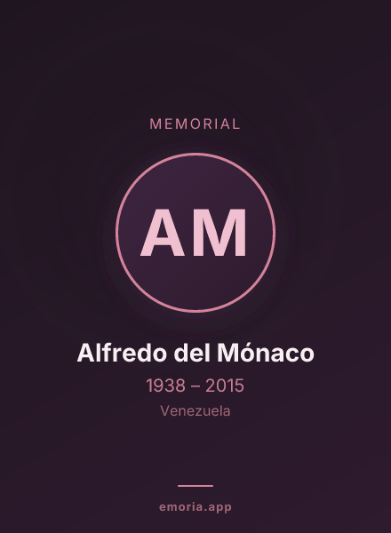 Memorial portrait of Alfredo del Mónaco
