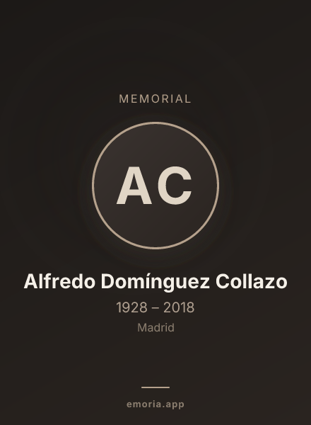 Memorial portrait of Alfredo Domínguez Collazo