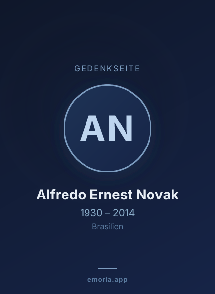 Gedenkportrait von Alfredo Ernest Novak