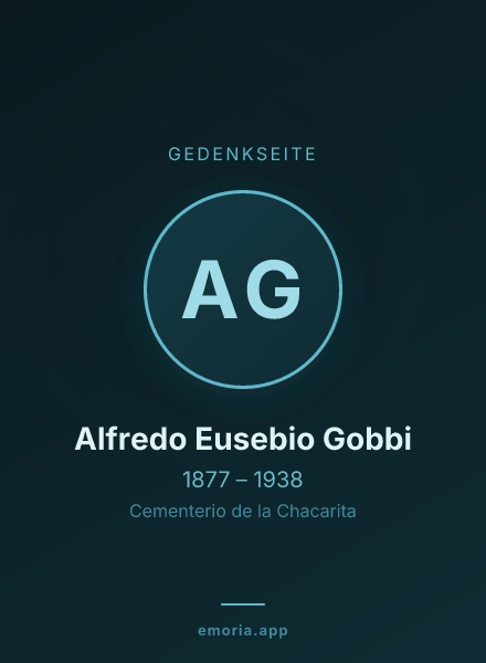 Gedenkportrait von Alfredo Eusebio Gobbi