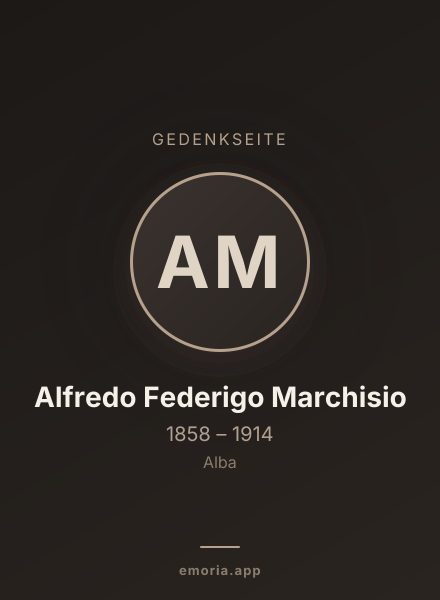 Gedenkportrait von Alfredo Federigo Marchisio