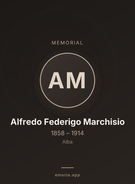 Memorial portrait of Alfredo Federigo Marchisio