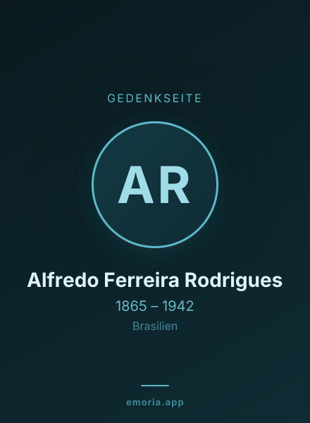 Gedenkportrait von Alfredo Ferreira Rodrigues