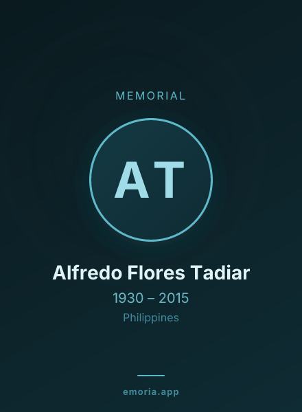 Memorial portrait of Alfredo Flores Tadiar