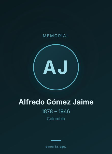 Memorial portrait of Alfredo Gómez Jaime