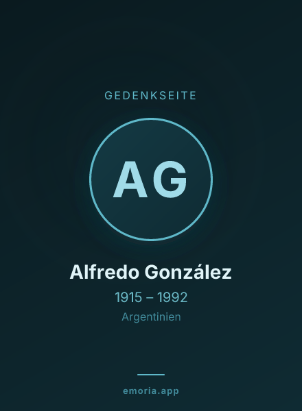 Gedenkportrait von Alfredo González