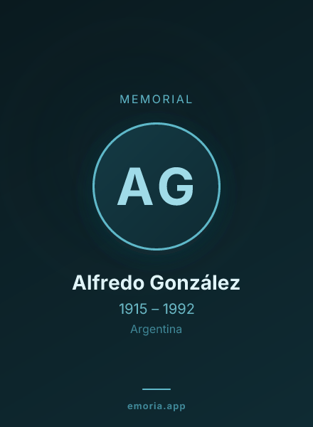 Memorial portrait of Alfredo González