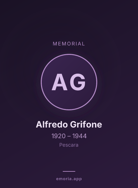 Memorial portrait of Alfredo Grifone