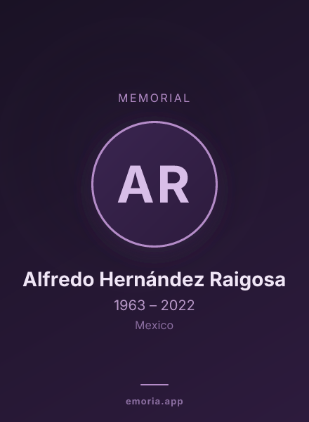 Memorial portrait of Alfredo Hernández Raigosa