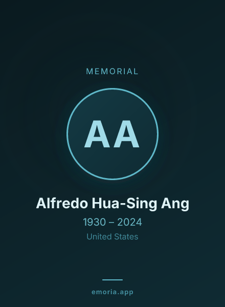 Memorial portrait of Alfredo Hua-Sing Ang