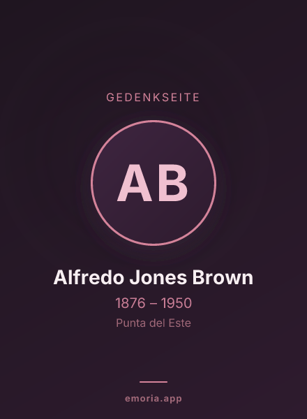 Gedenkportrait von Alfredo Jones Brown