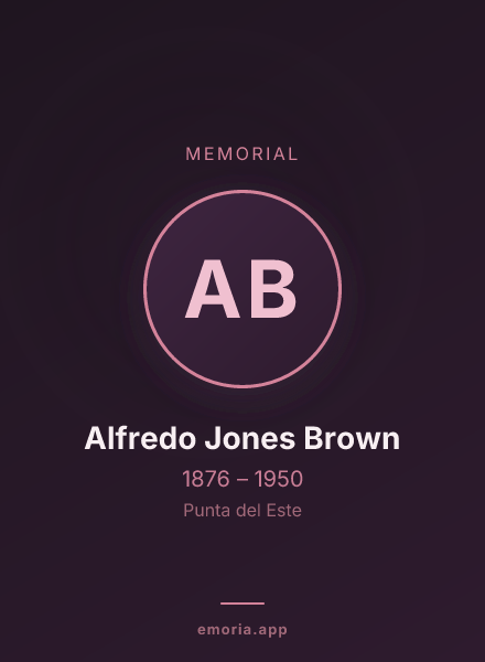 Memorial portrait of Alfredo Jones Brown