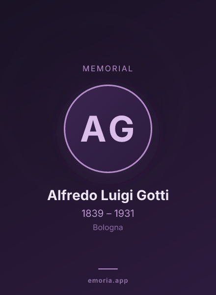 Memorial portrait of Alfredo Luigi Gotti