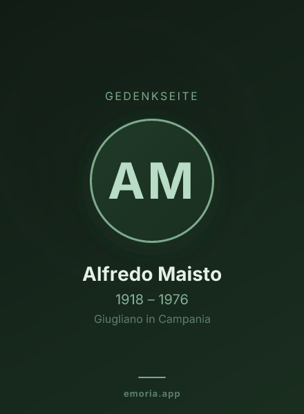 Gedenkportrait von Alfredo Maisto