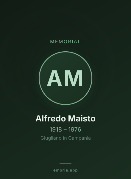 Memorial portrait of Alfredo Maisto