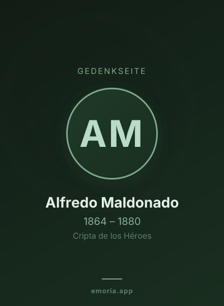Gedenkportrait von Alfredo Maldonado