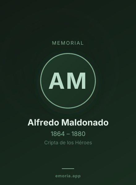 Memorial portrait of Alfredo Maldonado