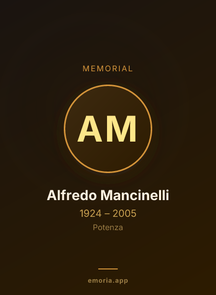 Memorial portrait of Alfredo Mancinelli