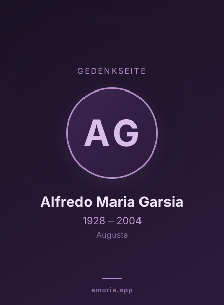 Gedenkportrait von Alfredo Maria Garsia