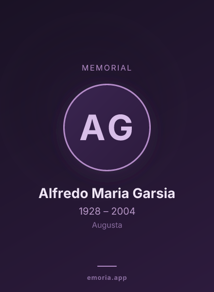 Memorial portrait of Alfredo Maria Garsia