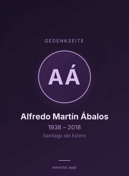 Gedenkportrait von Alfredo Martín Ábalos