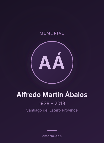 Memorial portrait of Alfredo Martín Ábalos