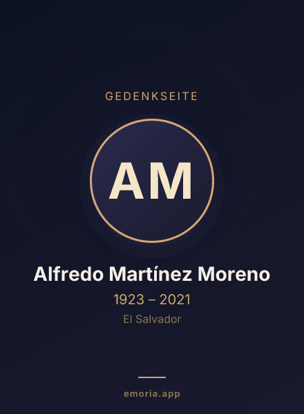 Gedenkportrait von Alfredo Martínez Moreno