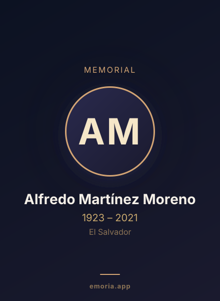 Memorial portrait of Alfredo Martínez Moreno