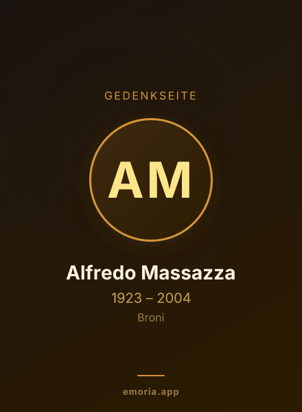 Gedenkportrait von Alfredo Massazza