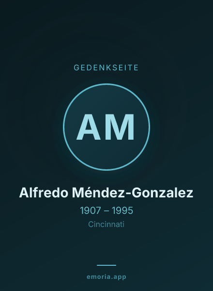 Gedenkportrait von Alfredo Méndez-Gonzalez