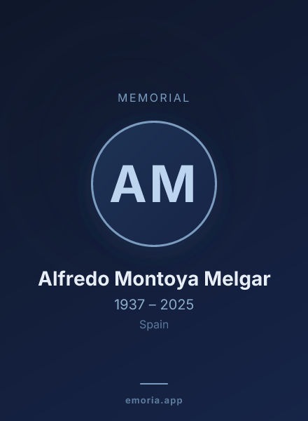 Memorial portrait of Alfredo Montoya Melgar
