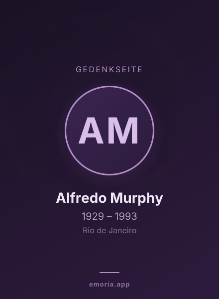 Gedenkportrait von Alfredo Murphy